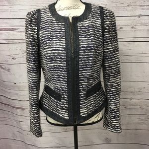 J6-Worth Purple Heart twisted tweed framed jacket
